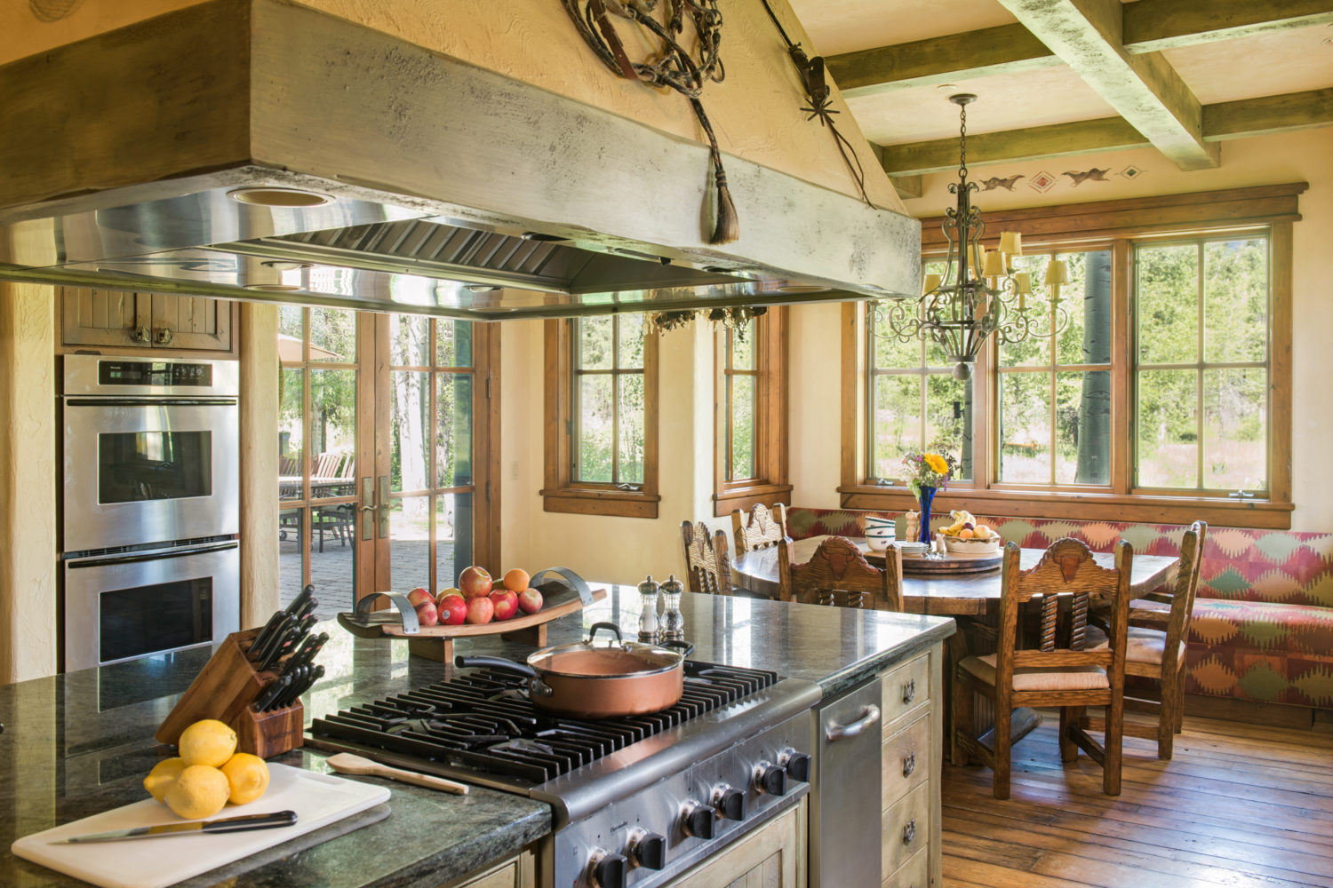 main_house_kitchen A large kitchen and dining area